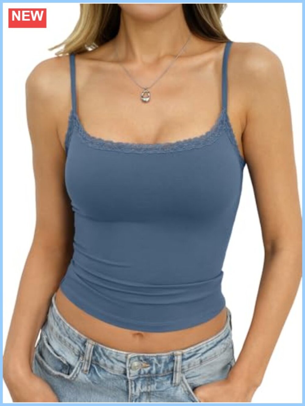 Lace Camisole Crop Top Spaghetti Strap Y2K Sexy Summer Cami